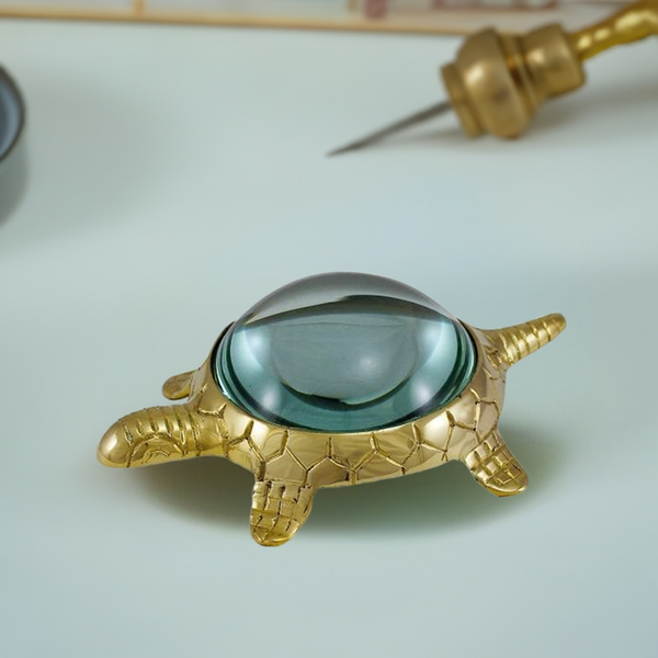 Originelle Leselupe- Kartenglas- Kartenlupe- Lupe- Messing- Turtle- Schildkröte - maritime-deco