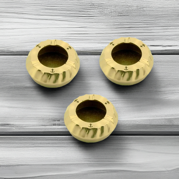 Pack de 3 ceniceros de mesa marítimos con motivo de ancla Cenicero de 6,5 cm 