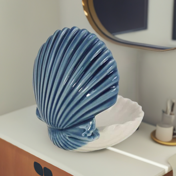 Muschel- glasiert- Maritime Deko- auch Seifenschale - maritime-deco