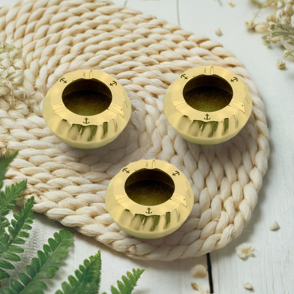 Pack de 3 ceniceros de mesa marítimos con motivo de ancla Cenicero de 6,5 cm 