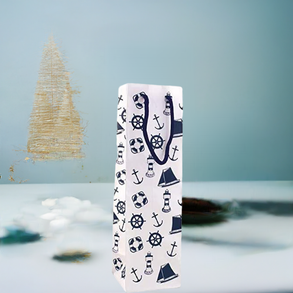 10 piezas - elegantes bolsas de regalo brillantes - bolsas para botellas - pintadas - 35 cm 