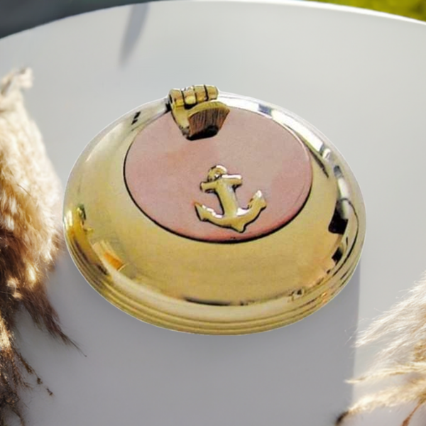 maritimer Taschen- Aschenbecher - Messing- Ankermotiv 5 cm - maritime-deco