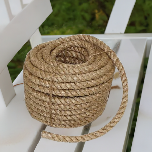 Rollo de cuerda natural - decoración marítima - longitud 20 m 