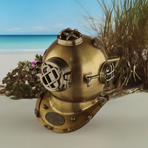 Taucherhelm, Taucherglocke aus Messing/Eisen 5 kg