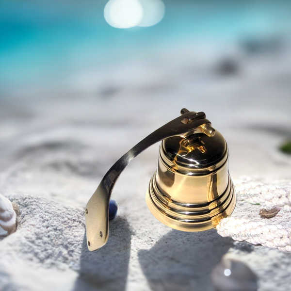 1800 g - Campana de barco grande y pesada - con soporte/banda - latón 