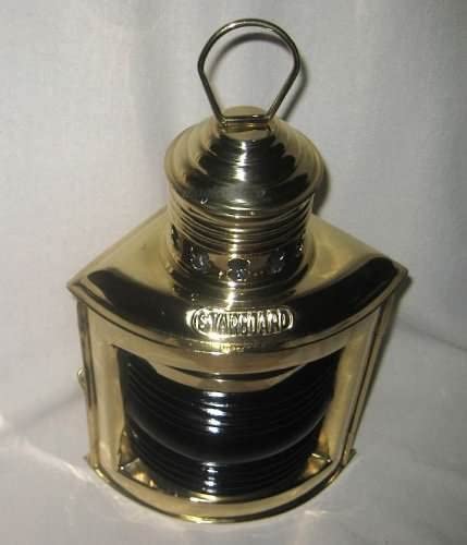 Schiffslampe -Schiffsleuchte -Messing H 23 cm- Petroleum