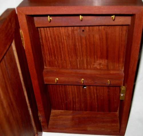 Maritimer Schlüsselkasten- Ankermotiv aus Holz und Messing