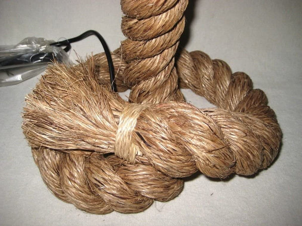 Lámpara de pie marítima - lámpara de mesa - 70 cm - cáñamo retorcido (robusto) y pantalla de tela 