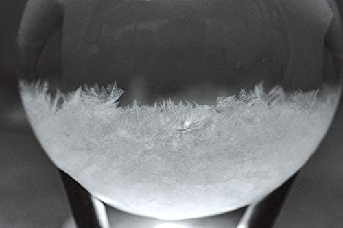 Vidrio de tormenta/barómetro/vidrio meteorológico sobre luz LED de madera 