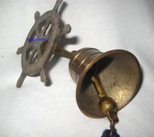 2 Stück- Kleine Schiffsglocken- brüniert- alt Messing- KEIN polieren