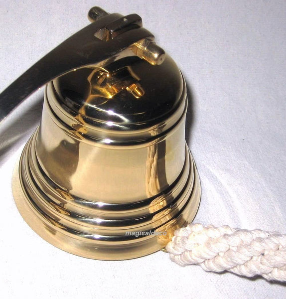 1800 g - Campana de barco grande y pesada - con soporte/banda - latón 