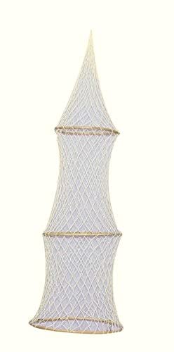 Maritime Deko- Fischreuse- naturfarben- mit 3 Bambusringen 100