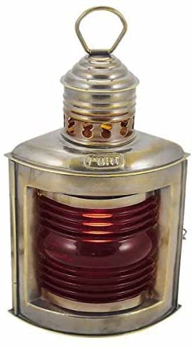 Lámpara para barcos - luz para barcos - eléctrica 220V - latón mate - bruñido - resistente al deslustre - sin pulir 