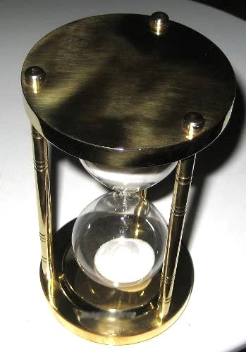 Reloj de arena elegante y macizo, 30 min, altura 17 cm, latón 