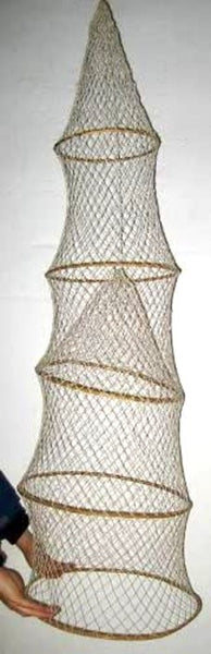 Große Deko- Fischreuse- Natur- mit 7 Bambusringen- 230 cm