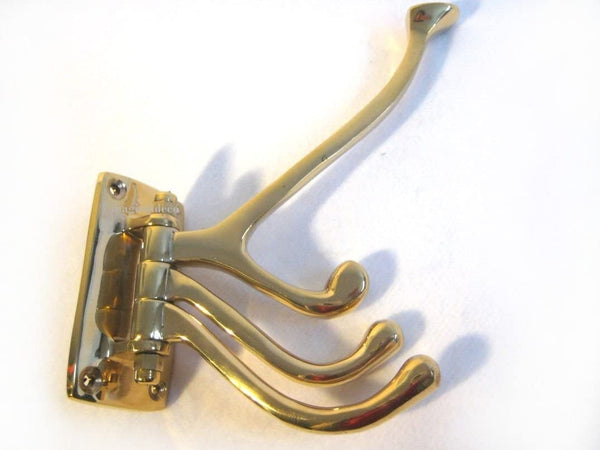 Gancho de pared giratorio de 4 brazos de latón macizo 310 g 