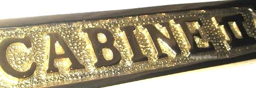 Letrero de puerta macizo - letrero de latón - marítimo - barco - CABINA II - 18,5 cm 