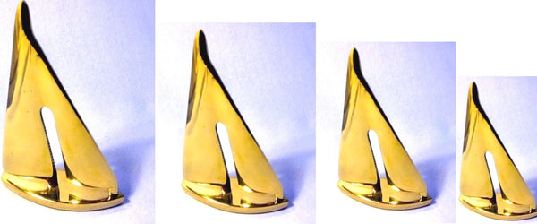 4er Set- Dekoratives, großes Schiffsmodell/Segler - Material massiv Messing 15-33 cm - maritime-deco