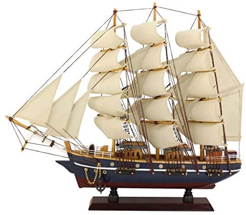 Modell- Segelschiff, Schiffsmodell Segler Holz 47 cm - maritime-deco