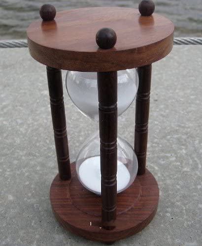 Elegantes columnas de madera con forma de reloj de arena, 5 min, altura 15,5 cm 