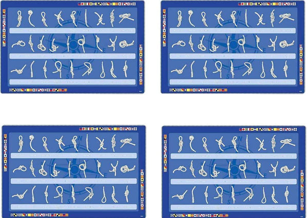 Lote de 4 manteles individuales - Nudo inglés - 43 cm - Lavables 