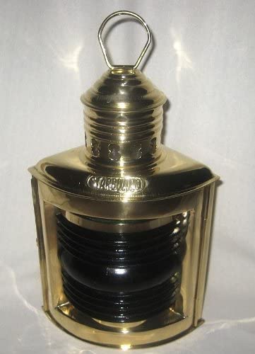 Schiffslampe -Schiffsleuchte -Messing H 23 cm- Petroleum