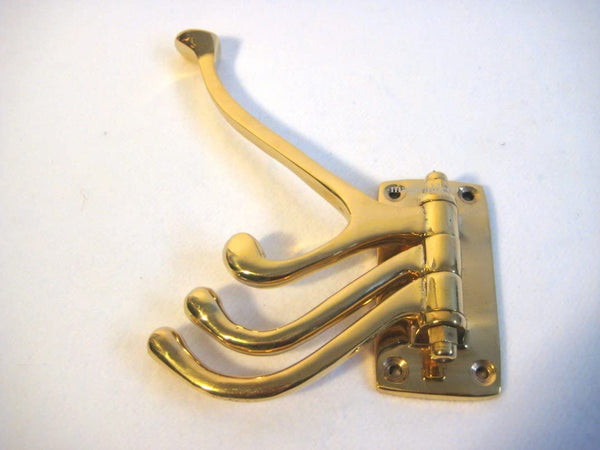 Gancho de pared giratorio de 4 brazos de latón macizo 310 g 