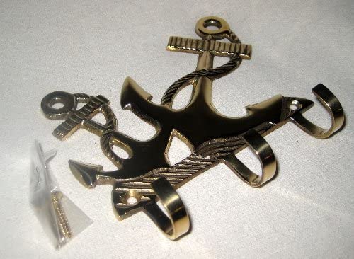 maritimer Wandhaken- Schlüsselhaken- aus Massiv Messing incl. Schrauben