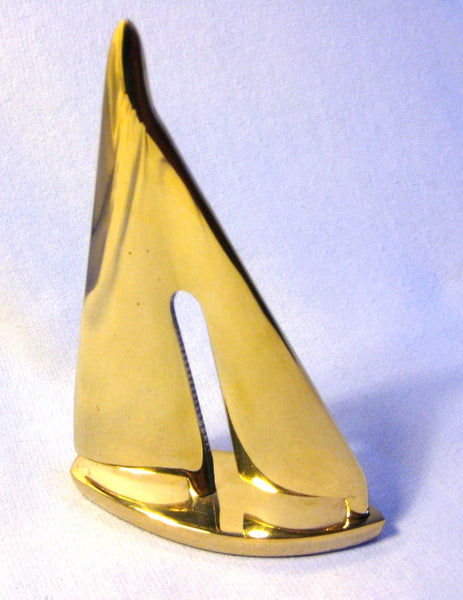 Dekoratives, großes Schiffsmodell/Segler - Material massiv Messing 15 cm - maritime-deco