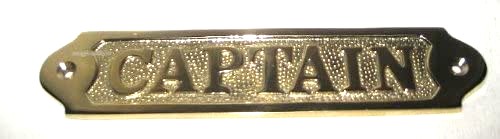 Letrero para puerta macizo Capitán letrero de latón barco marítimo 16 cm 