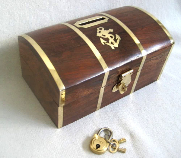 Juego de 3 huchas marítimas con cerradura, redes de pesca 2 x 4 m, aro salvavidas 14 cm 