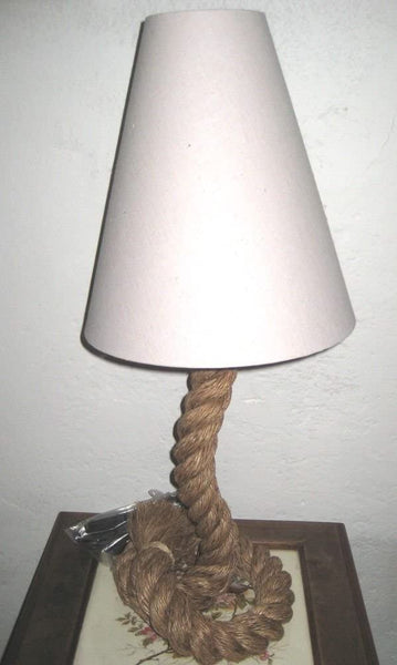 Lámpara de pie marítima - lámpara de mesa - 70 cm - cáñamo retorcido (robusto) y pantalla de tela 