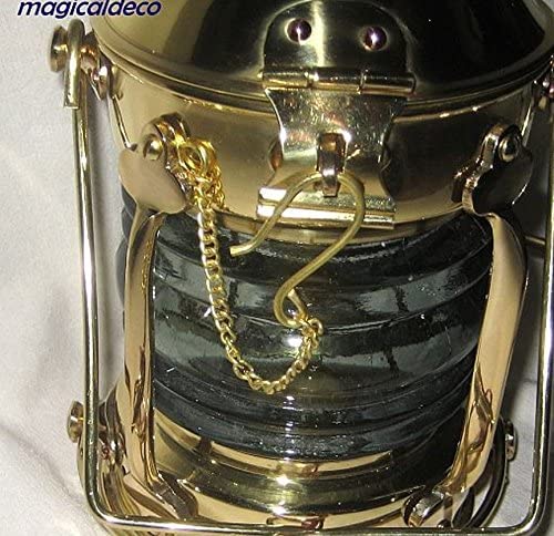 XL - Lámpara de barco de petróleo muy sólida - lámpara de barco - latón H 48 cm