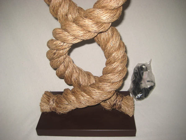 Lámpara de pie marítima - lámpara de mesa - 73 cm - cuadrada - cáñamo retorcido (robusto) y pantalla de tela 