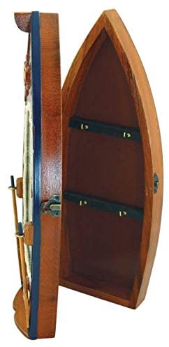 Schlüsselkasten mit Glasfront- Knoten, Schiff- Holz