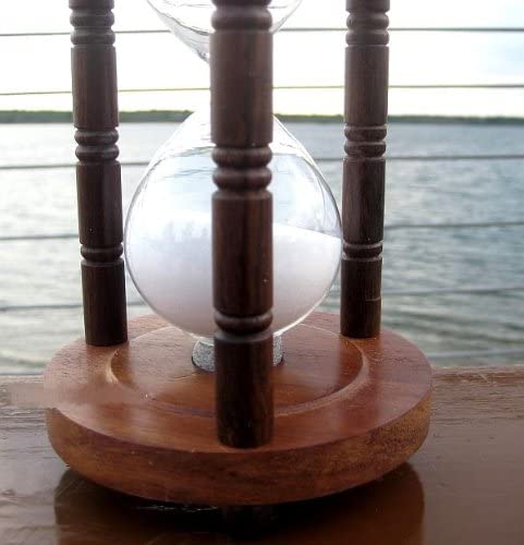 Elegantes columnas de madera con forma de reloj de arena 3 min altura 14 cm 