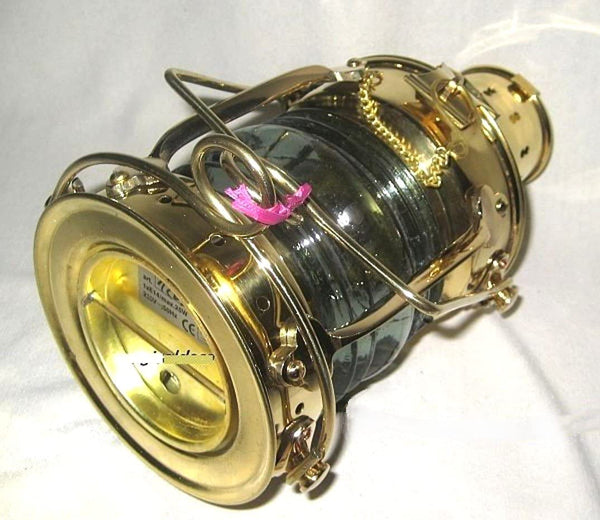 XL - Lámpara de barco de petróleo muy sólida - lámpara de barco - latón H 48 cm