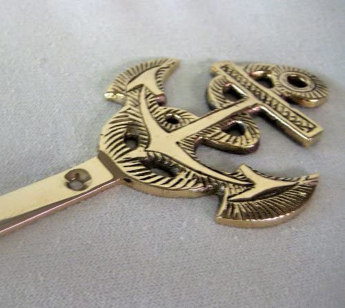 2 Stück- Ankerhaken- Schlüsselhaken- aus massiv Messing- Wandhaken