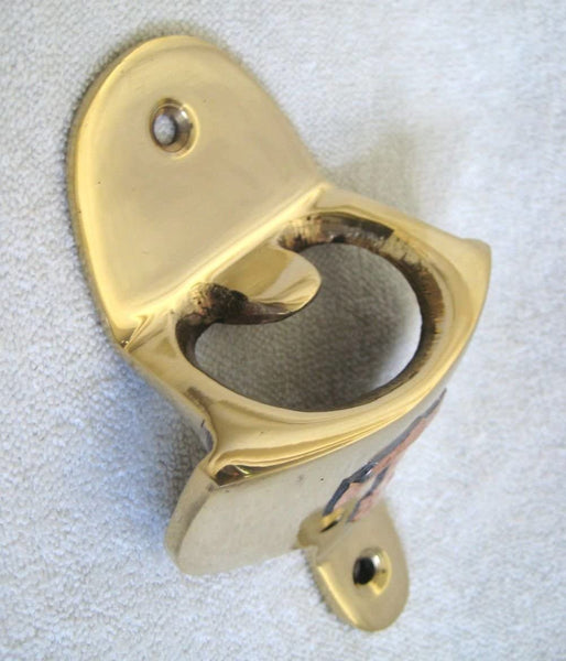 Juego de 2 - abridor de botellas de pared - latón - motivo ancla - marítimo - 9,5X 6X 2,5 cm 