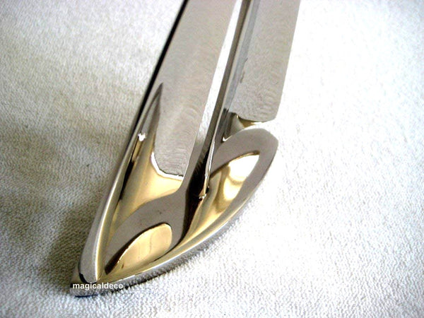 Dekoratives Schiffsmodell/Segler - Material massiv Messing, vernickelt- 19 cm - maritime-deco