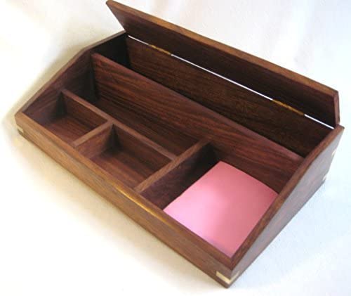 Caja para utensilios de madera con incrustaciones de latón - ancla - 750 g 