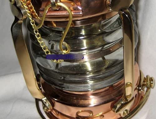 Lámpara de barco muy masiva - luz de barco - cobre eléctrico/latón Al. 24 cm 