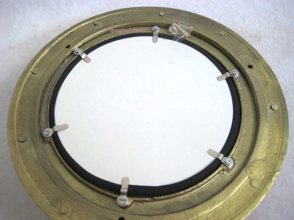 Spiegel-Bullauge-oeffnen-28-5-cm-Steuerrad-30-cm-Grosse-Knotentafel-französisch - maritime-deco