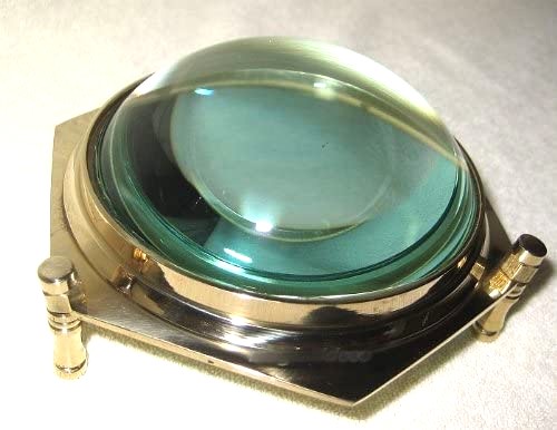 Exclusive Lupe- Kartenglas- Kartenlupe in dekorativer Holzbox - maritime-deco