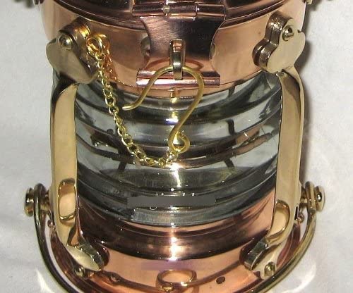 Lámpara de barco muy masiva - luz de barco - cobre eléctrico/latón Al. 24 cm 