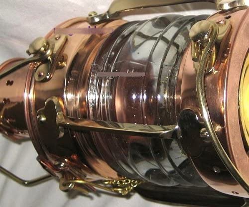 Lámpara de barco muy masiva - luz de barco - cobre eléctrico/latón Al. 24 cm 
