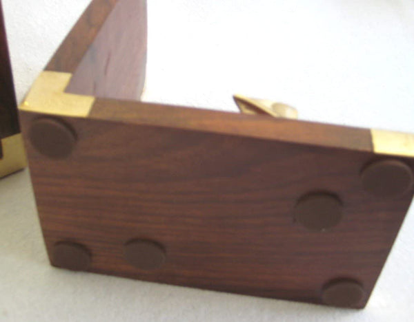 Exclusive Buchstützen aus Holz/Messing - maritim - Anker - maritime-deco