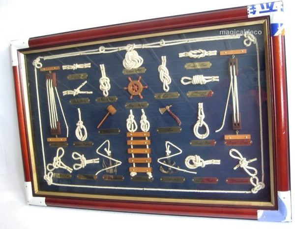 TOP- Große Knotentafel unter Glas - maritime-deco