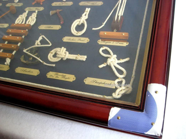 TOP- Große Knotentafel unter Glas - maritime-deco