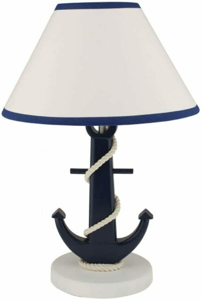 *Maritime Tischlampe- Lampenfuß Anker, blau - maritime-deco